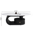 Modern Luxury New Light White Tea & Coffee Table Combination for Small Home Living Room