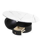 Modern Luxury New Light White Tea & Coffee Table Combination for Small Home Living Room